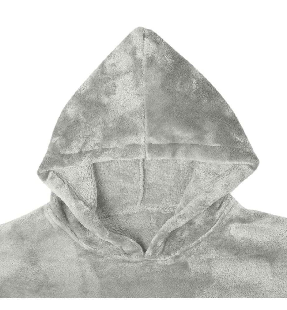 Decken-Hoodie Grau L Flanell