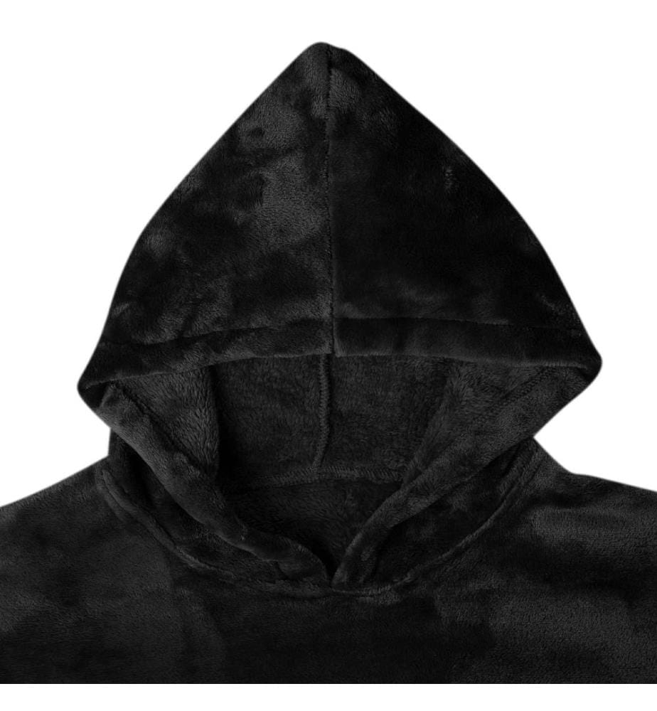 Decken-Hoodie Schwarz S Flanell