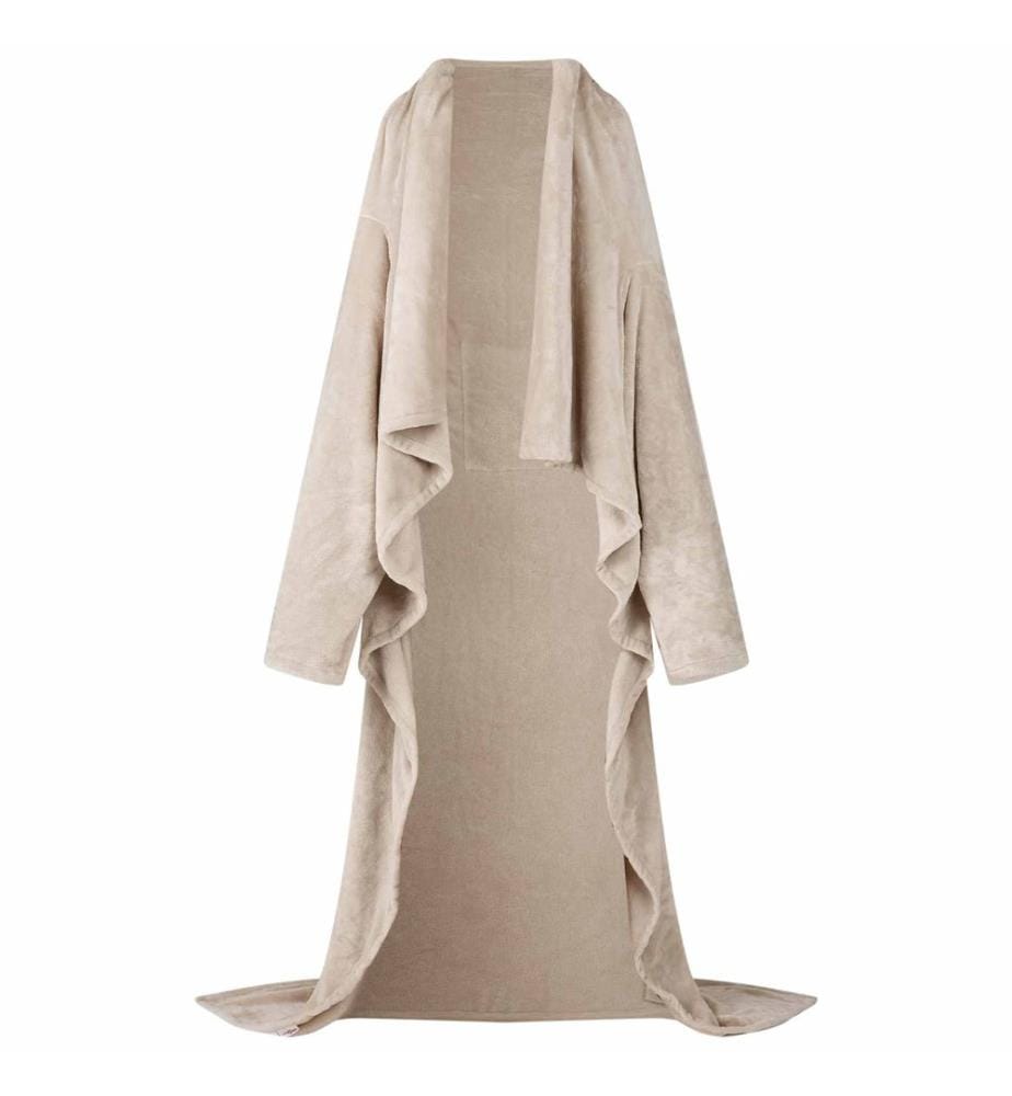 Sweat à capuche couverture Beige F Flanelle