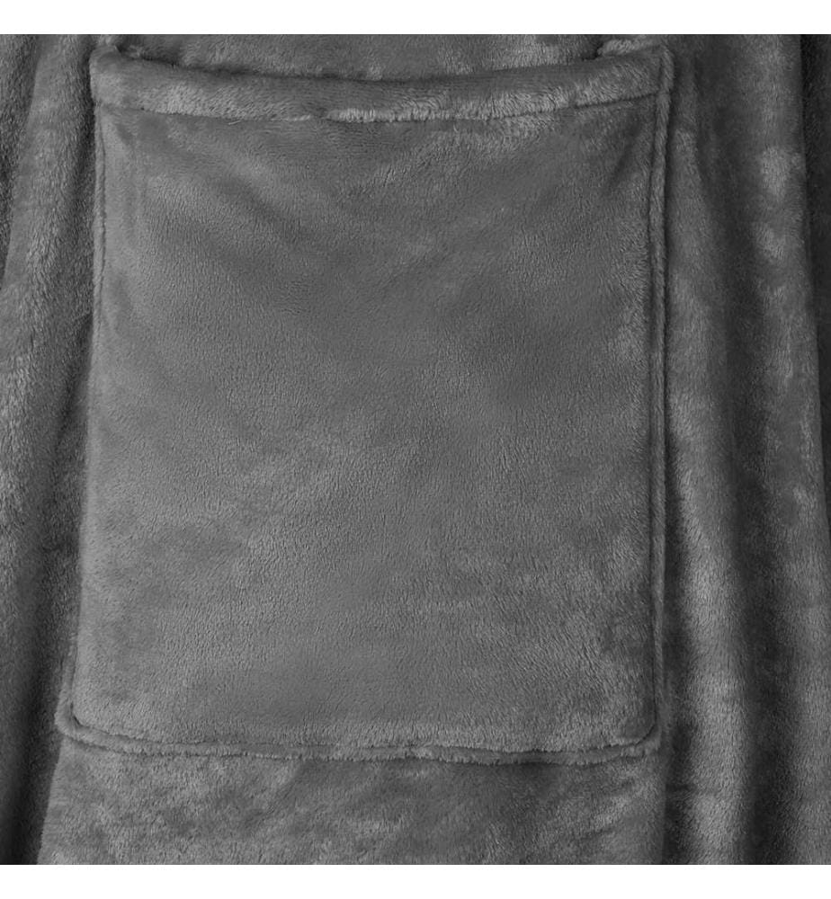 Sweat à capuche couverture Gris foncé F Flanelle