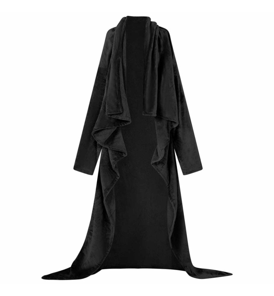 Sweat à capuche couverture Noir F Flanelle