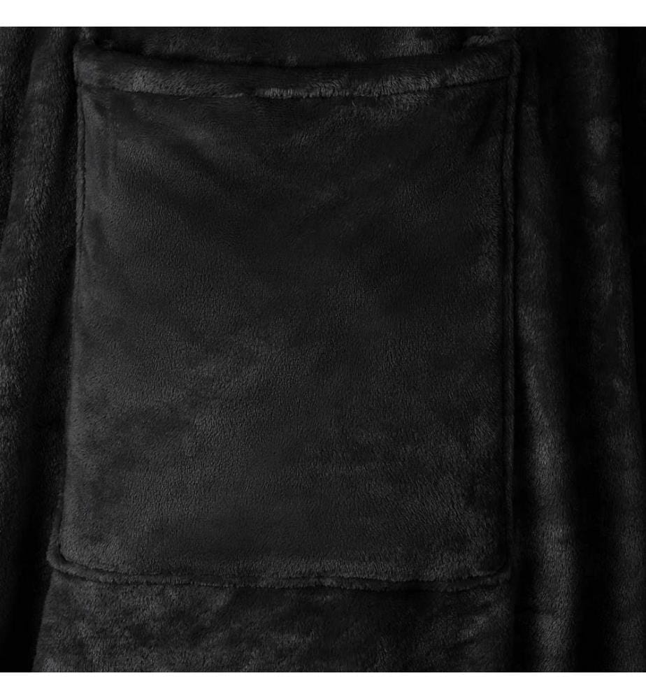 Sweat à capuche couverture Noir F Flanelle