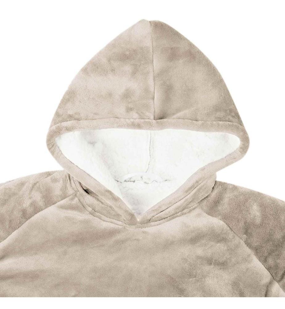 Sweat à capuche couverture Beige M Polaire et flanelle
