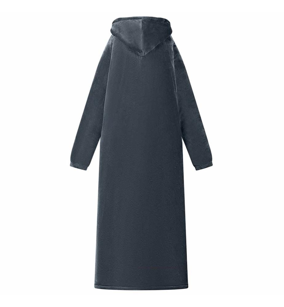 Decken-Hoodie Marineblau L Fleece und Flanell