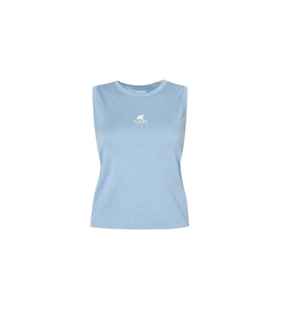 Women's Active Merino 140 Cropped Top - Blue Aletsch