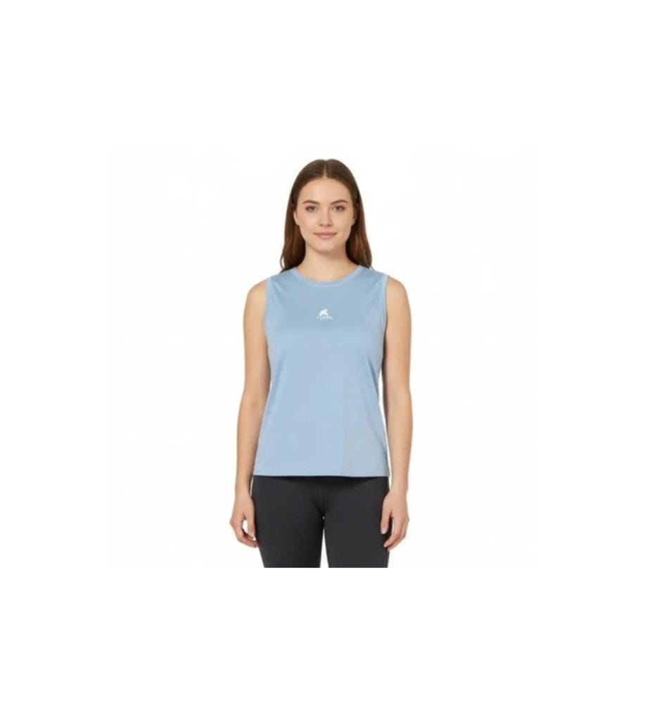 Women's Active Merino 140 Cropped Top - Blue Aletsch