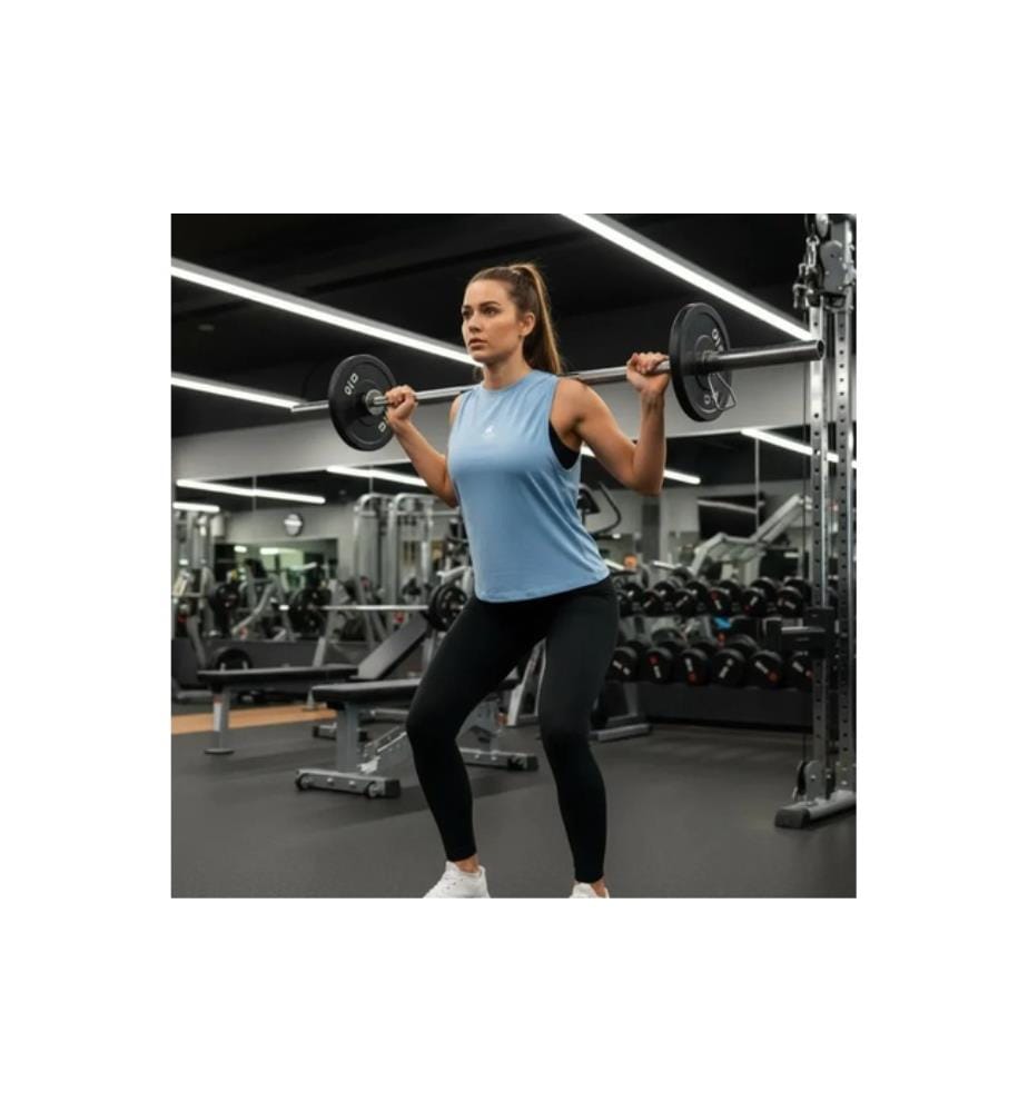 Women's Active Merino 140 Cropped Top - Blue Aletsch