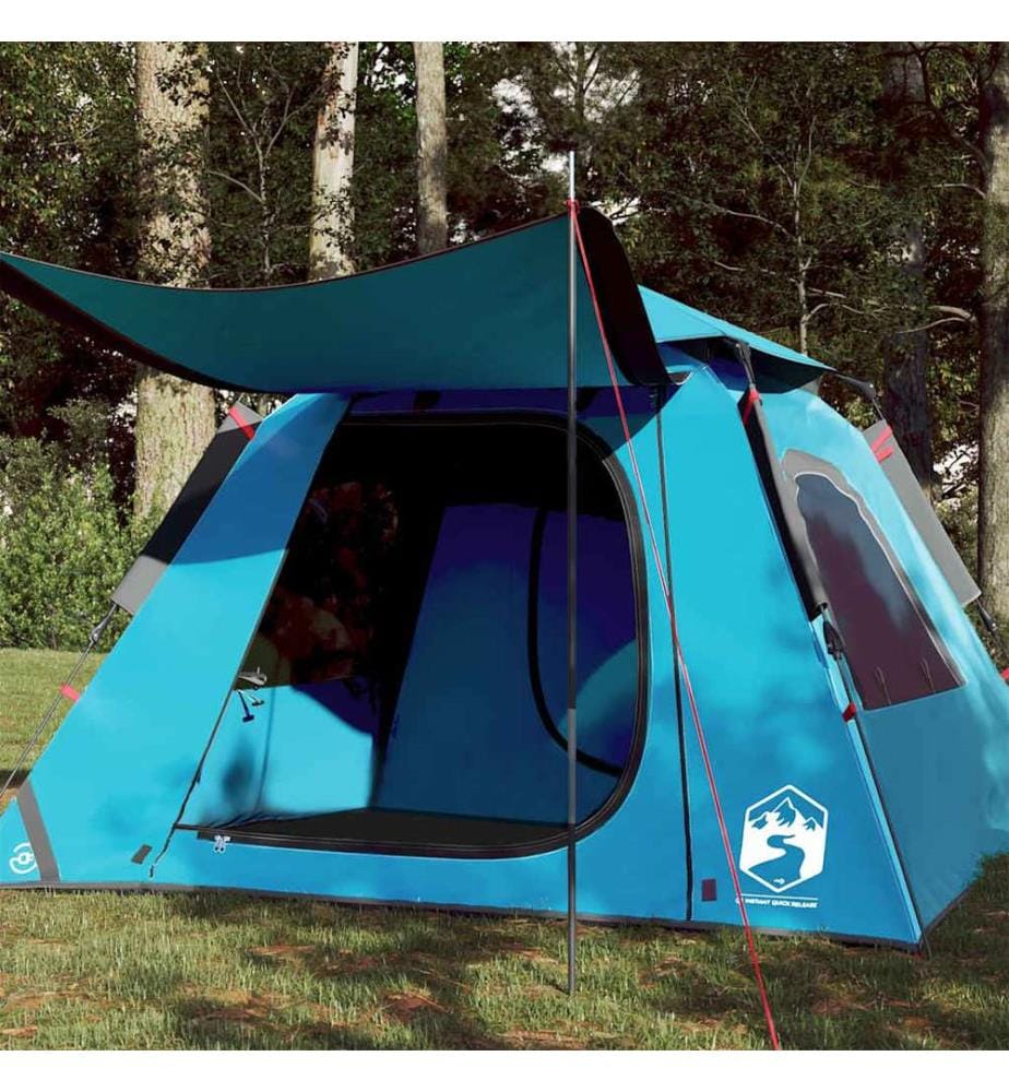 Kuppel-Campingzelt 4 Personen Blau Quick Release