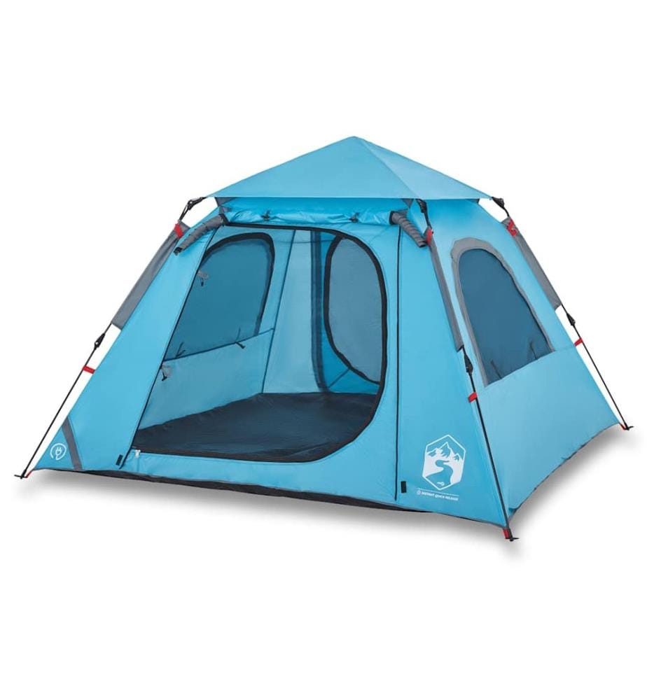 Kuppel-Campingzelt 4 Personen Blau Quick Release