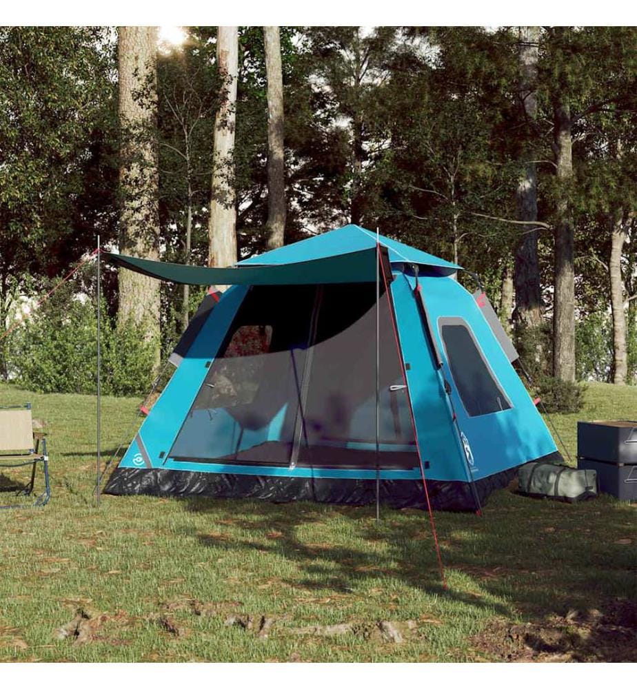 Kuppel-Campingzelt 5 Personen Blau Quick Release
