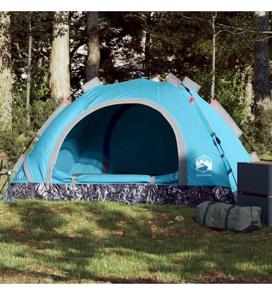 Campingzelt 2 Personen Blau Quick Release