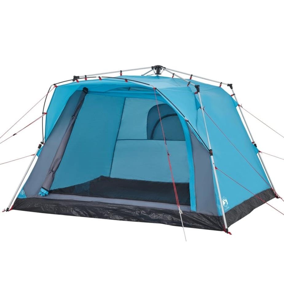 Campingzelt 4 Personen Blau Quick Release