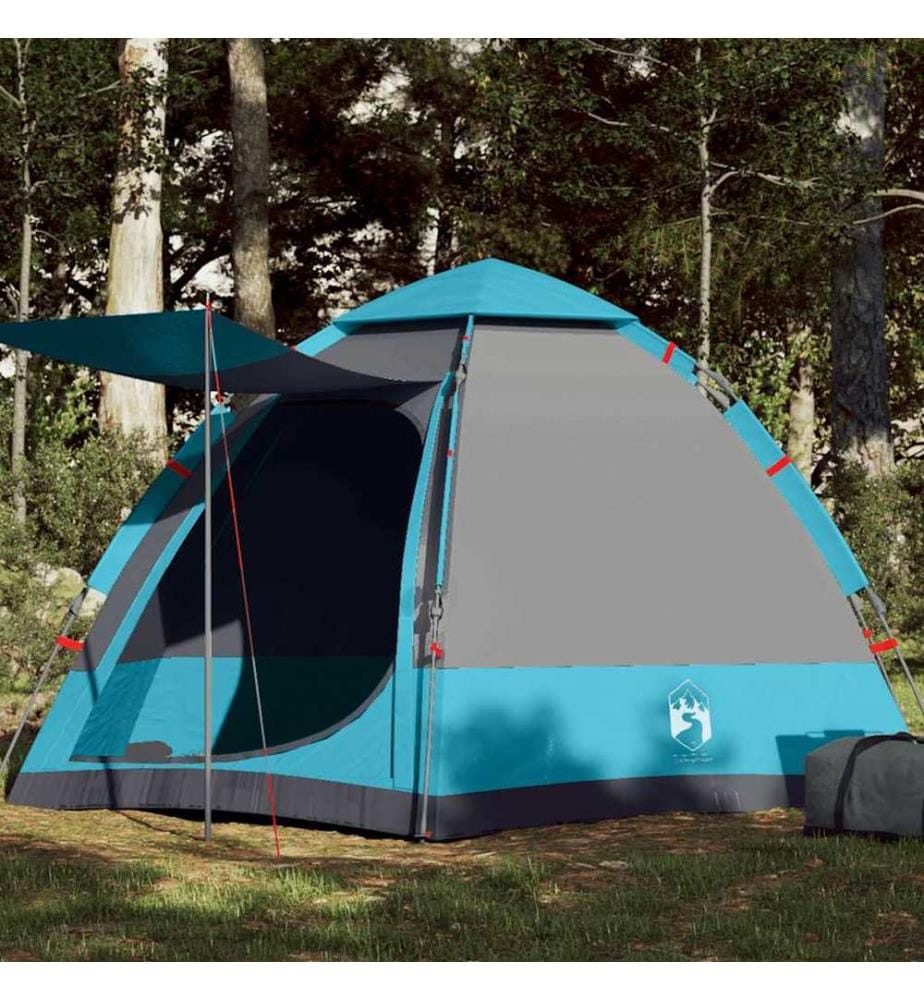 Campingzelt 4 Personen Blau Quick Release