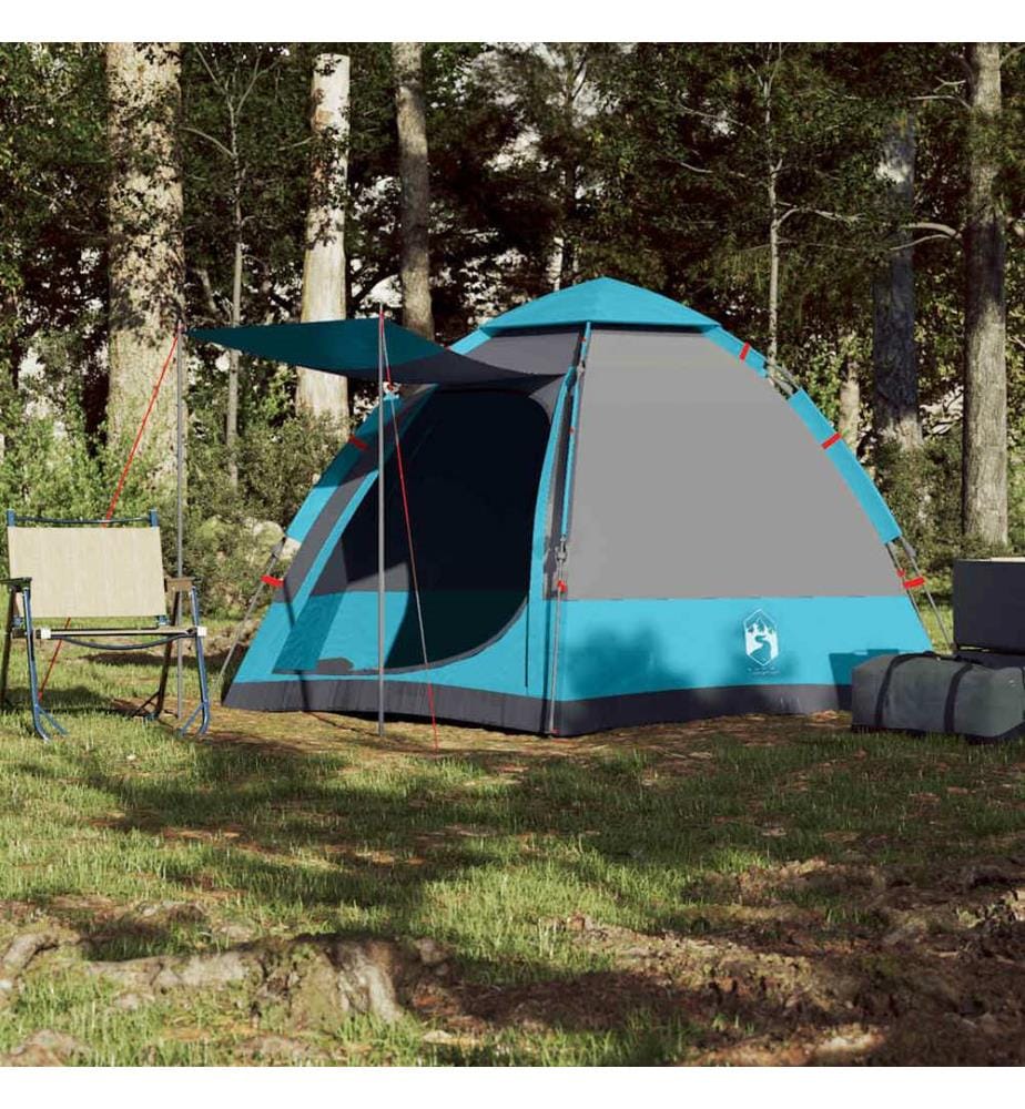 Campingzelt 4 Personen Blau Quick Release