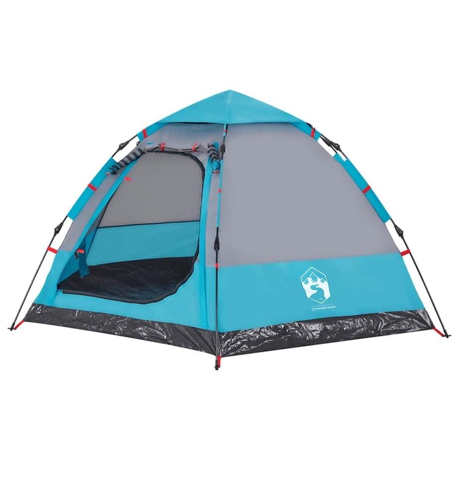 Campingzelt 4 Personen Blau Quick Release