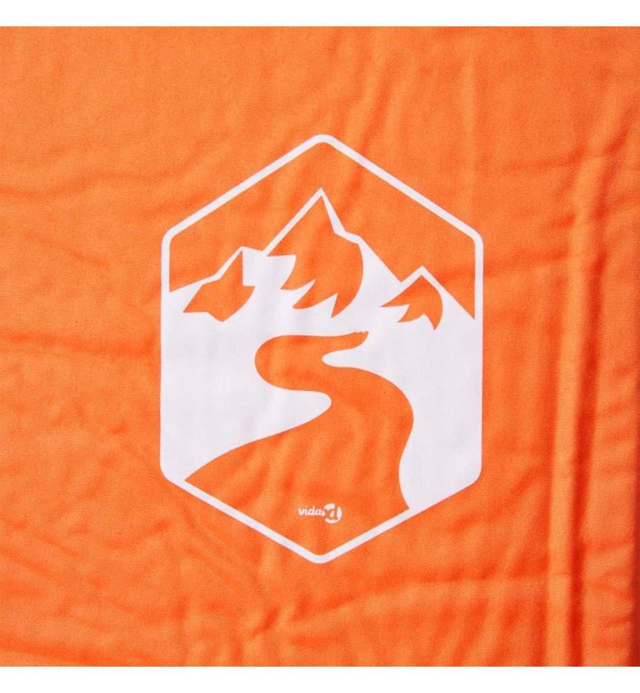 Selbstaufblasende Isomatte mit Kissen Orange