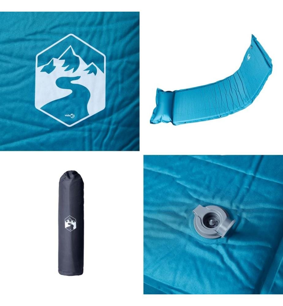 Selbstaufblasende Isomatte mit Kissen Türkis