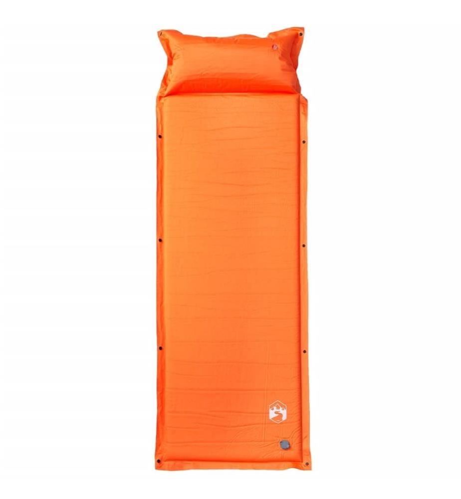 Selbstaufblasende Isomatte mit Kissen Orange