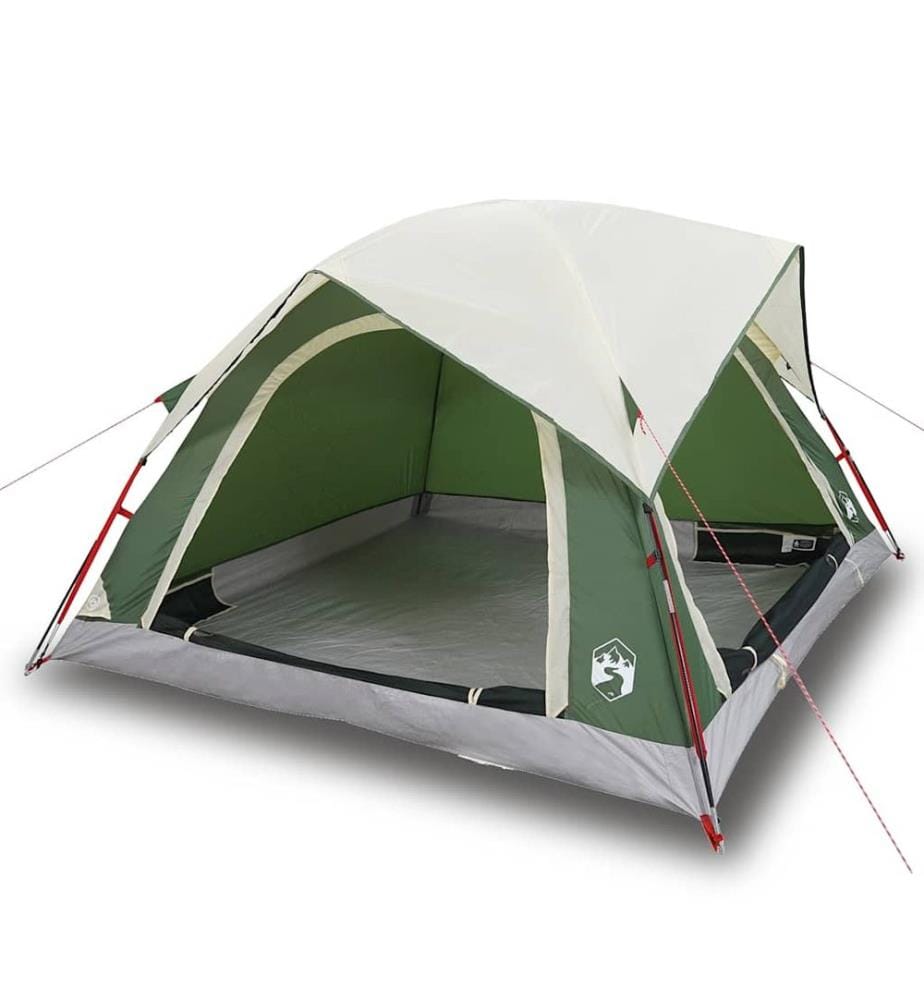 Tente de camping de cabine 4 personnes vert imperméable