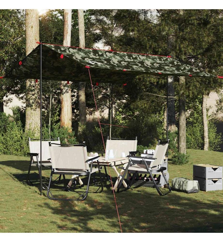 Bâche de camping camouflage 306x306 cm imperméable