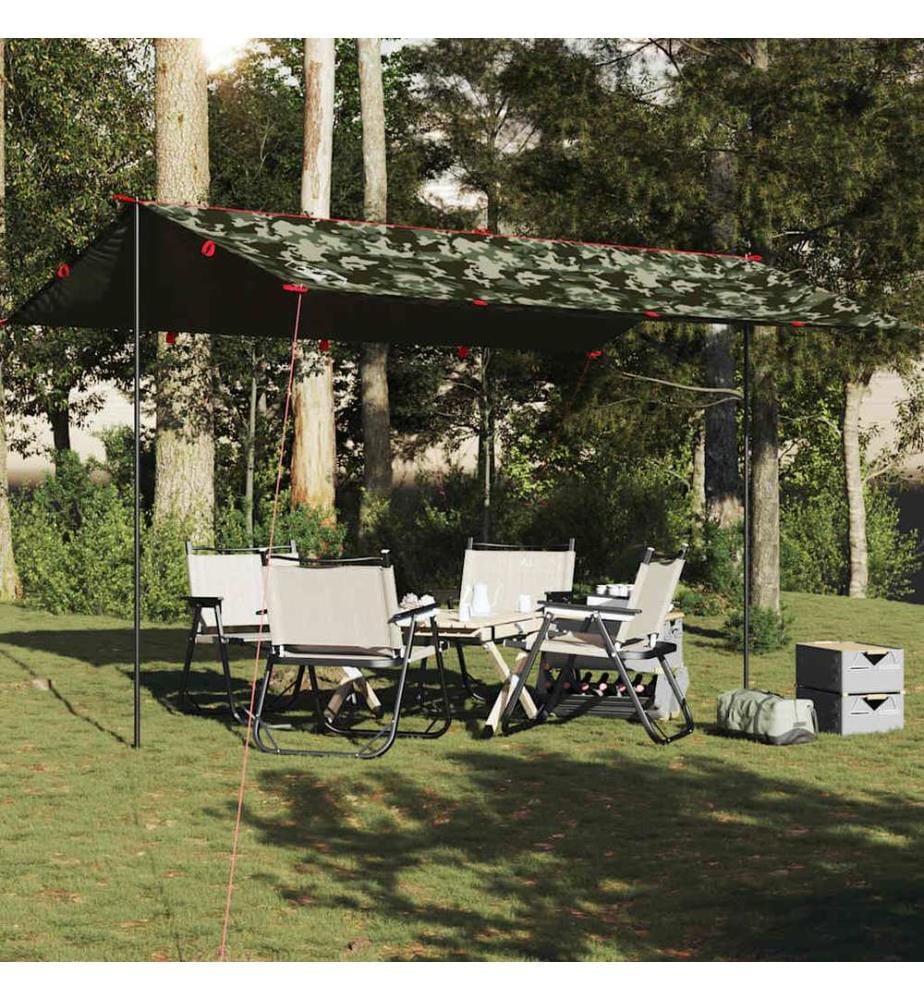 Bâche de camping camouflage 506x306 cm imperméable