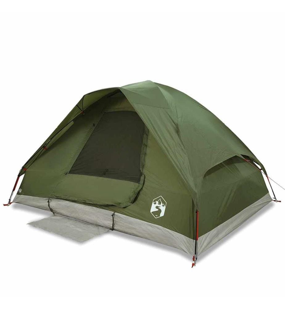 Tente de camping à dôme 4 personnes vert olive imperméable