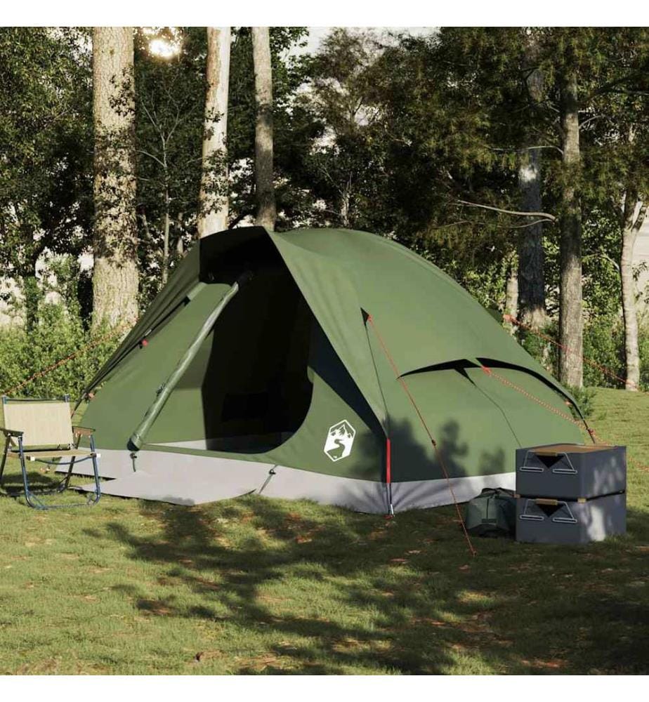 Tente de camping à dôme 4 personnes vert olive imperméable