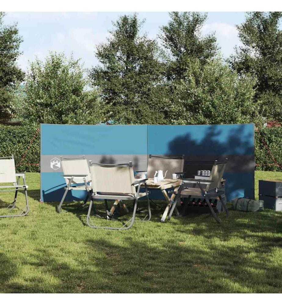 Camping-Windschutz Blau 344x120 cm Wasserdicht
