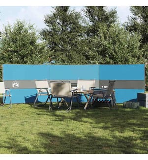Camping-Windschutz Blau 490x123 cm Wasserdicht