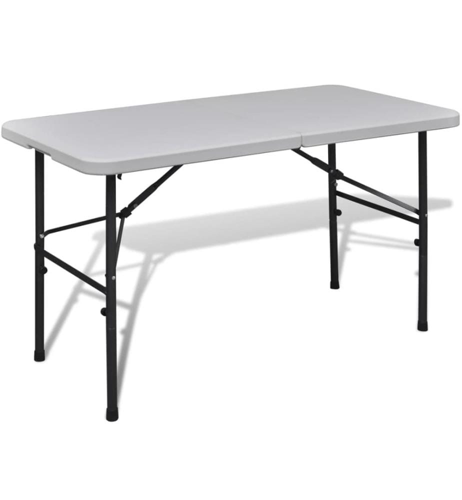 Gartentisch Klappbar 122 cm HDPE Weiss