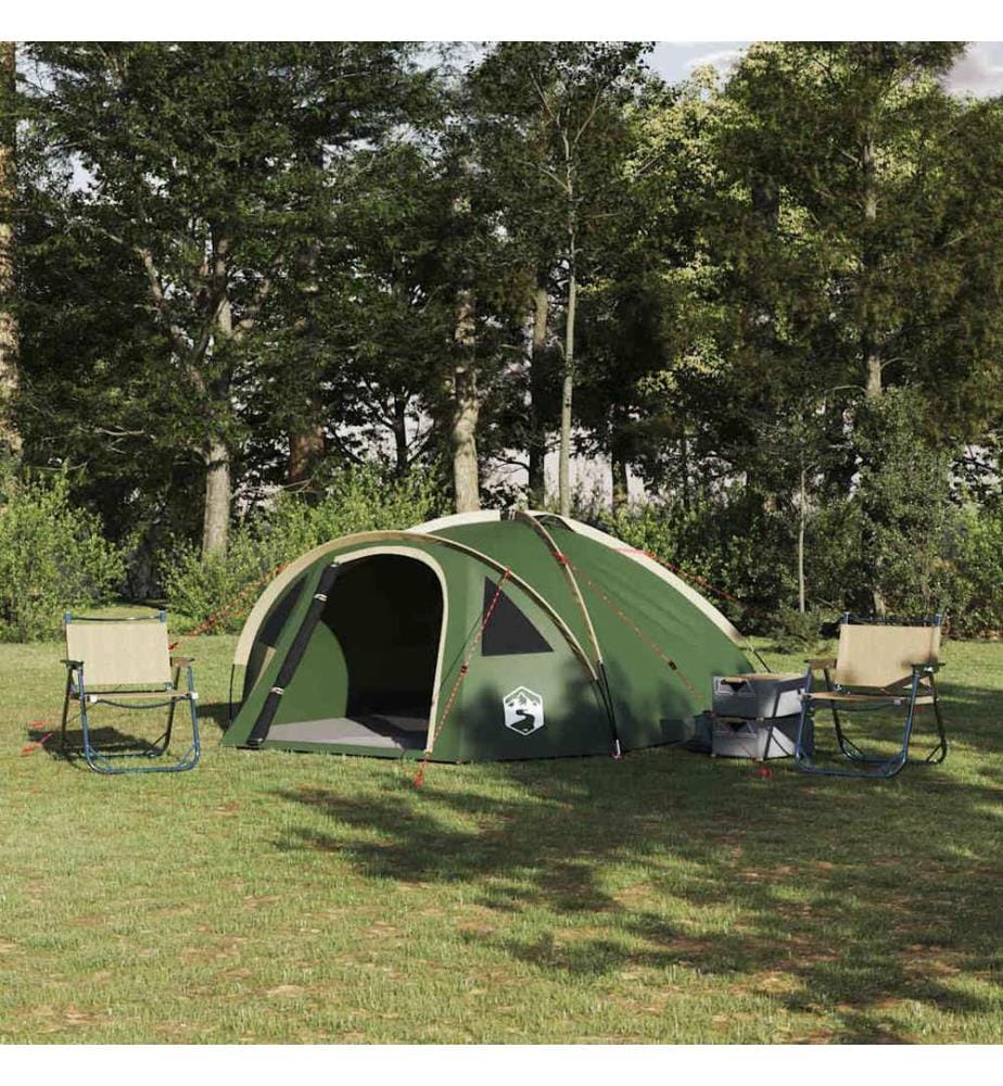 Campingzelt mit Dach Grün 308 x 268 x 130 cm Polyester