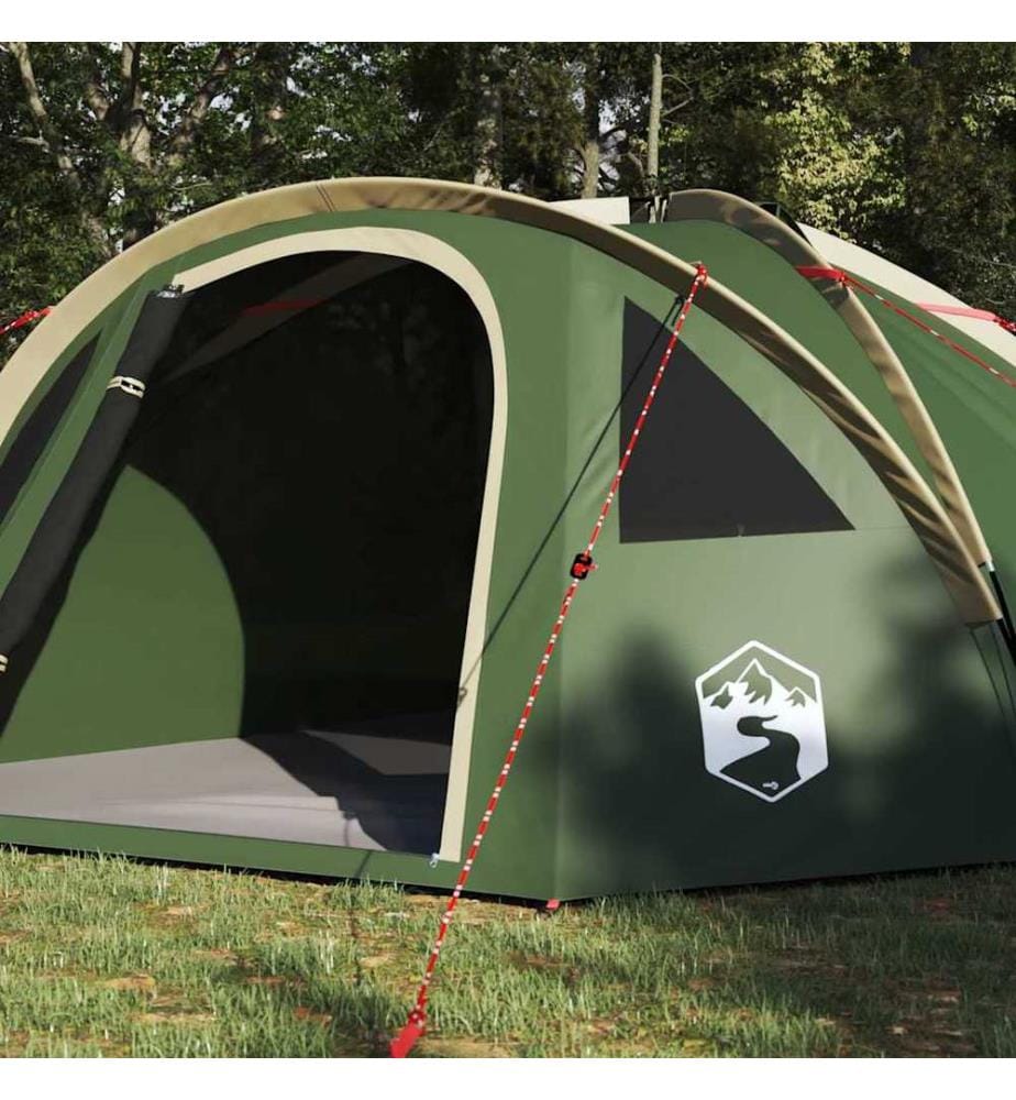 Campingzelt mit Dach Grün 308 x 268 x 130 cm Polyester