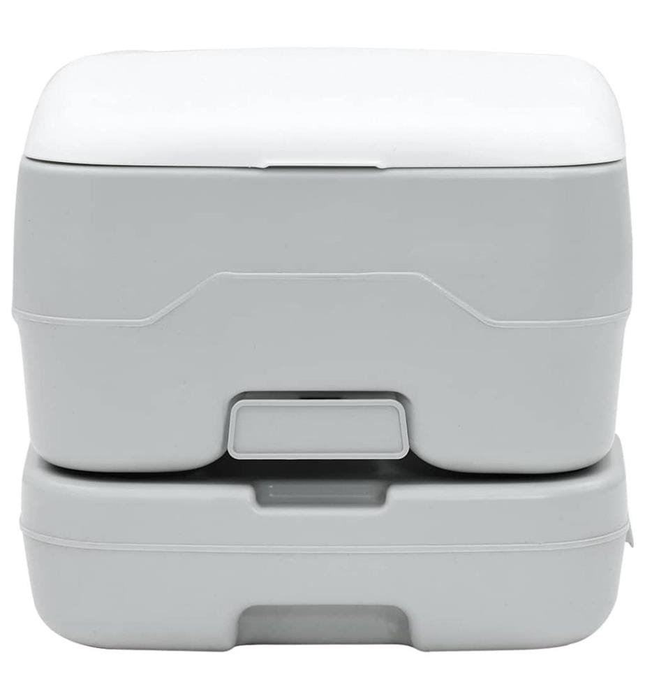 Camping-Toilette Grau und Weiss 41,5 x 36,5 x 30 cm Polyethylen