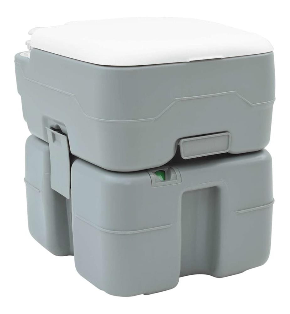 Camping Toiletten-Set 2 pcs Grau 50,5 x 33 x 103 cm