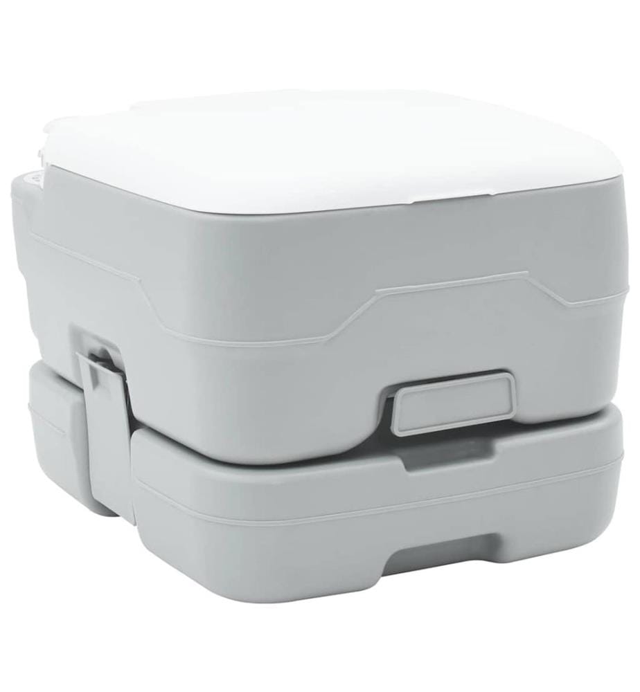 Camping-Toilette Grau und Weiss 41,5 x 36,5 x 30 cm Polyethylen