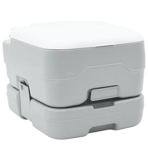 Camping-Toilette Grau und Weiss 41,5 x 36,5 x 30 cm Polyethylen