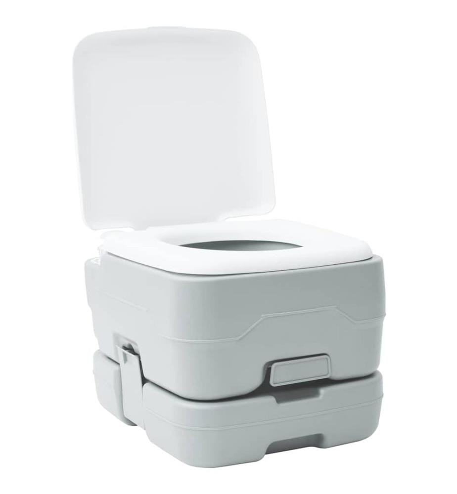Camping-Toilette Grau und Weiss 41,5 x 36,5 x 30 cm Polyethylen