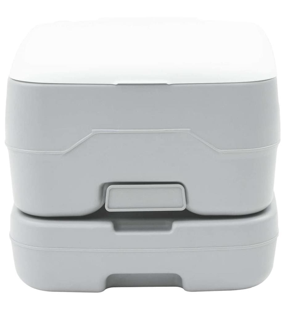 Camping-Toilette Grau und Weiss 41,5 x 36,5 x 30 cm Polyethylen