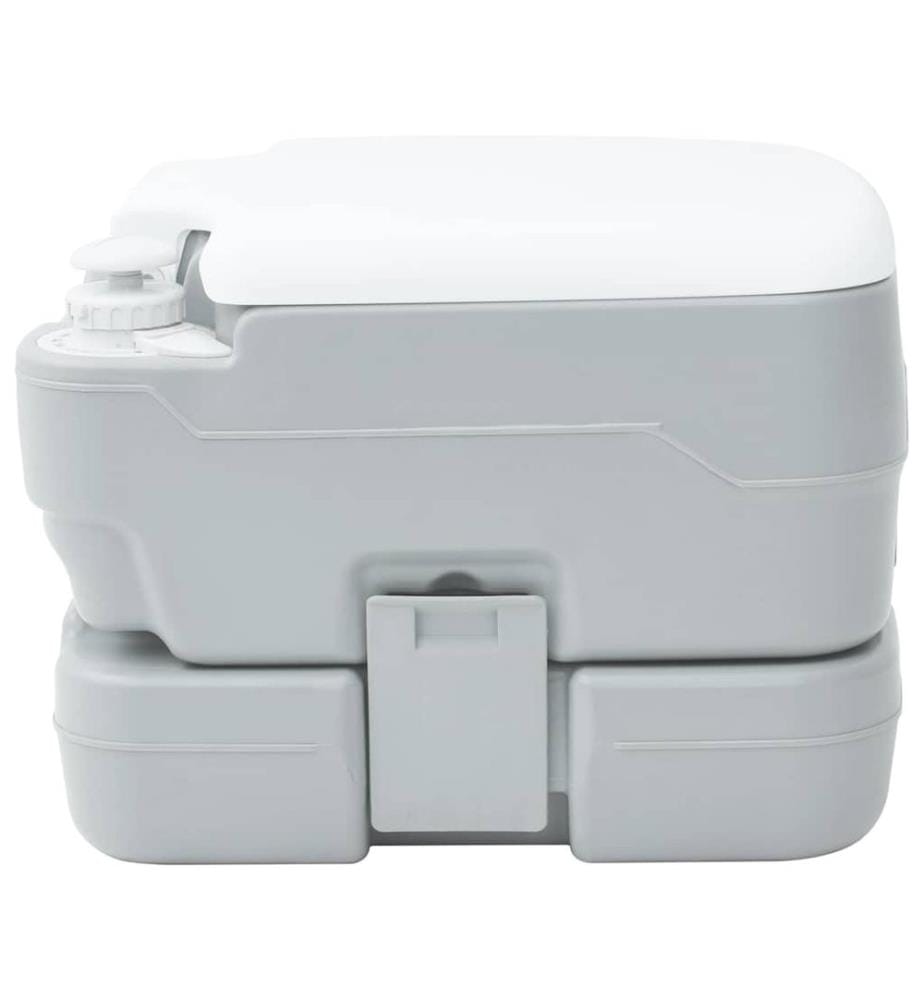 Camping-Toilette Grau und Weiss 41,5 x 36,5 x 30 cm Polyethylen