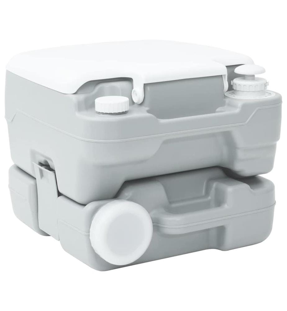 Camping-Toilette Grau und Weiss 41,5 x 36,5 x 30 cm Polyethylen