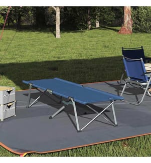 Klapp Schlafbett fürs Camping Blau 194 x 62,5 x 42,5 cm