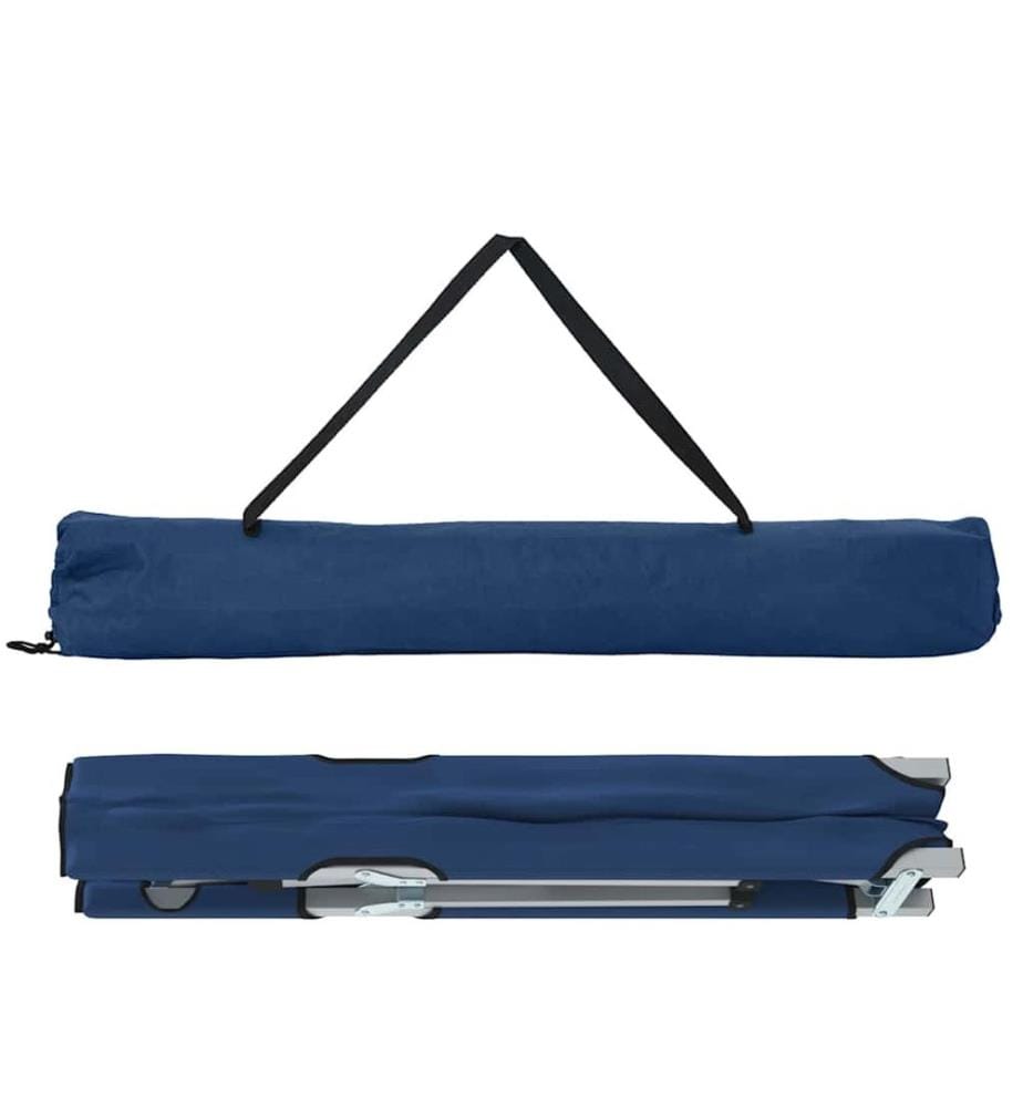 Lit de camping pliant Bleu 194 x 62,5 x 42,5 cm Oxford et acier
