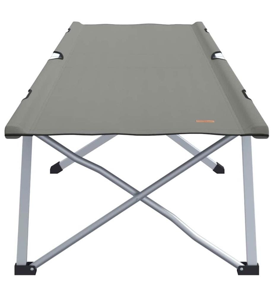 Lit de camping pliant Gris 194 x 62,5 x 42,5 cm Oxford et acier