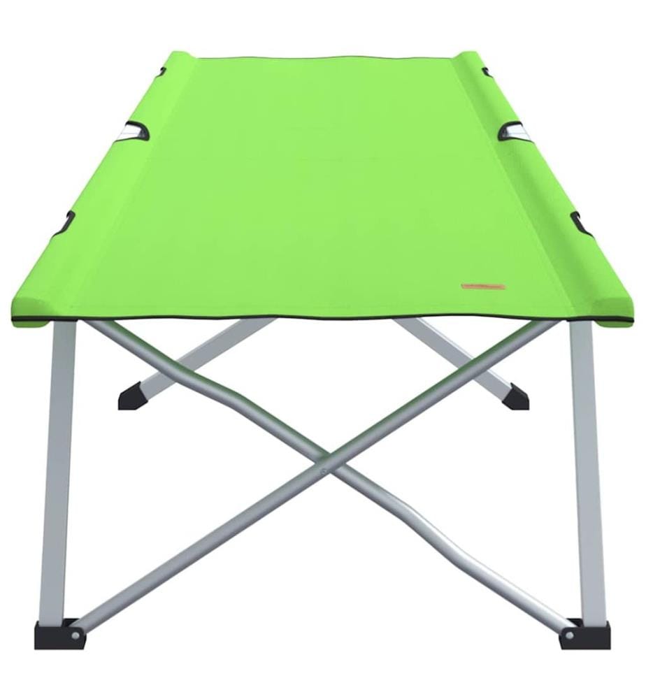 Lit de camping pliant Vert 194 x 62,5 x 42,5 cm Oxford et acier