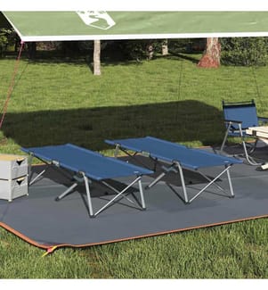 Klapp Schlafbett fürs Camping 2 pcs Blau 194 x 62,5 x 42,5 cm