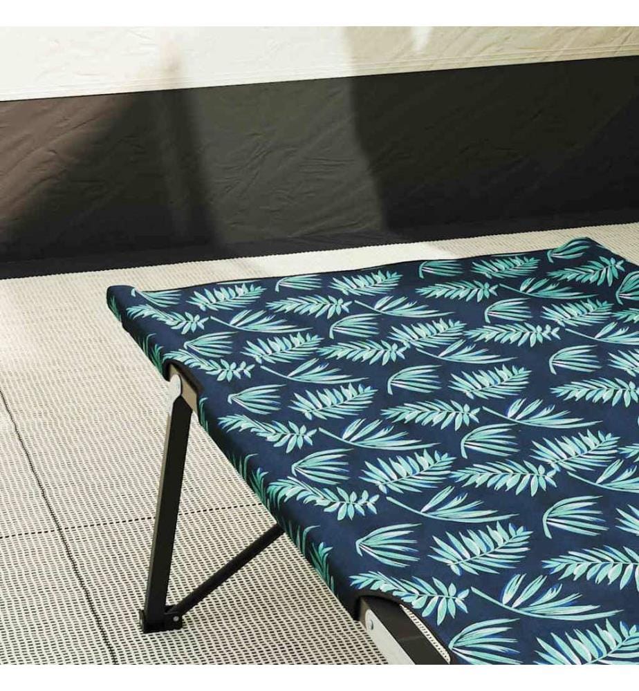 Lit de camping pliant Foret 206 x 76 x 74 cm Oxford et acier