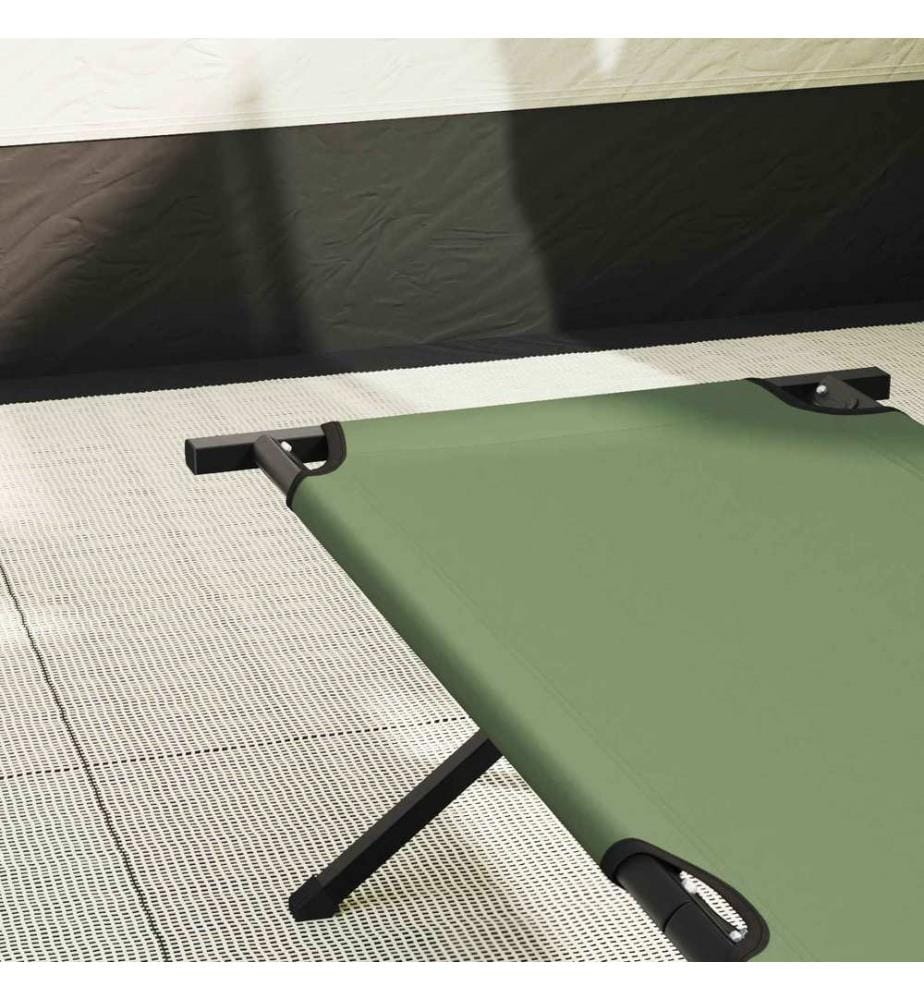 Lit de camping pliant Vert 193 x 69 x 45 cm Tissu Oxford