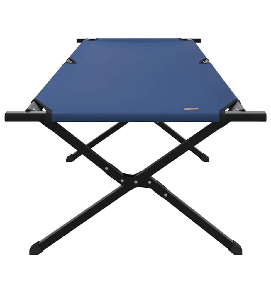 Lit de camping pliant Bleu 210 x 80 x 46 cm Tissu Oxford