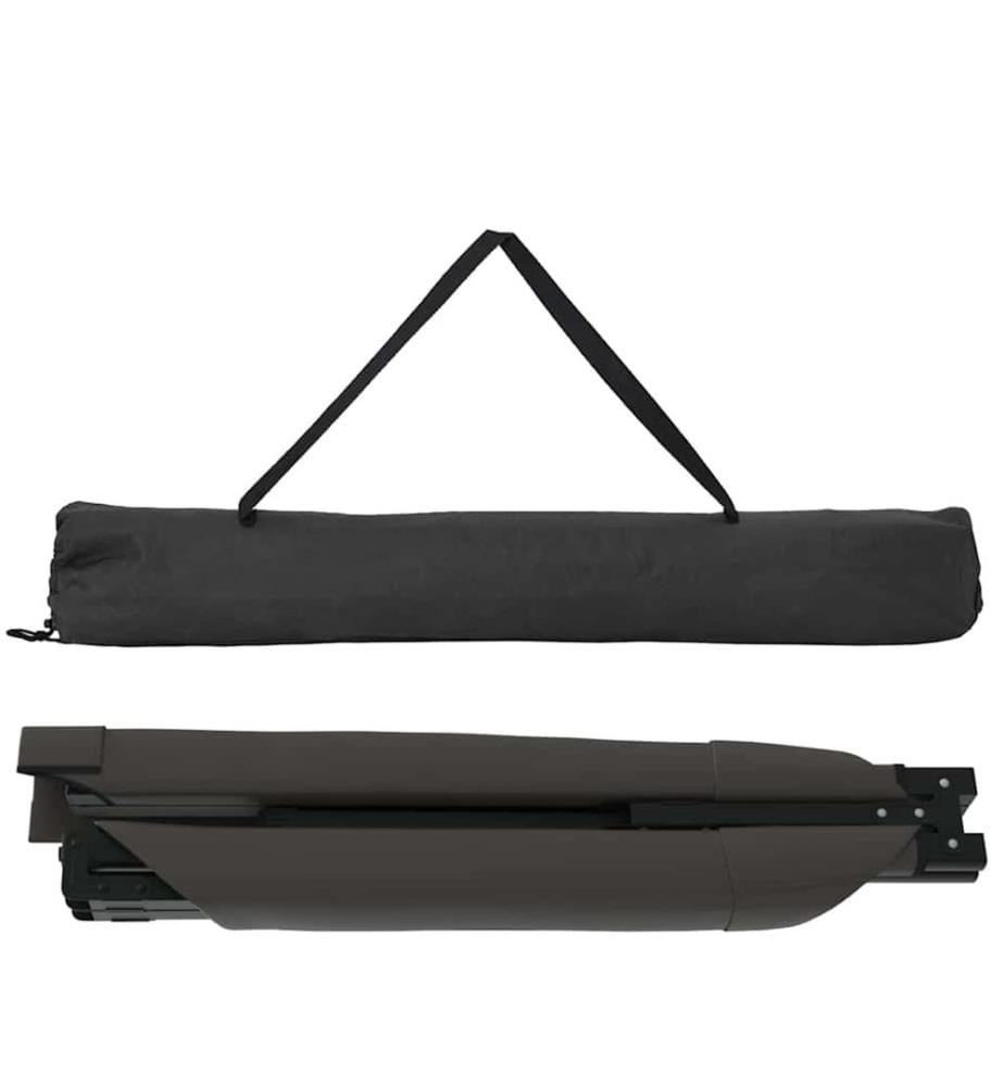 Lit de camping pliant Noir 210 x 80 x 46 cm Tissu Oxford