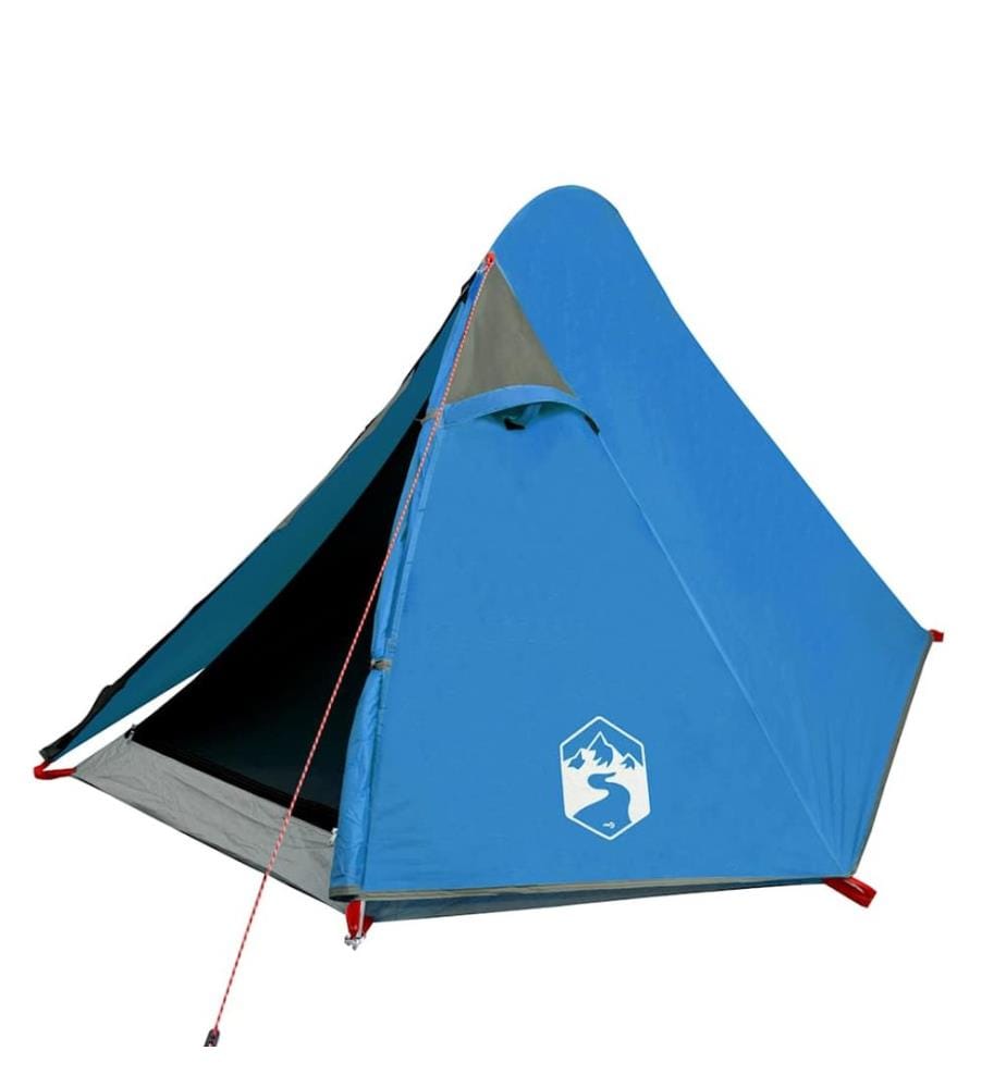 Tente de camping à dôme 2 personnes bleu imperméable